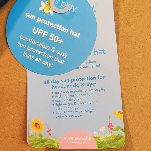 I Play Bucket Sun Hat 9-18 Months Navy - Picture 6 of 7